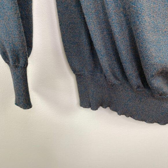 Trouve Blue Brown Oversized Cowl Neck Long Sleeve‎ Sweater Women's Size 1 - Picture 2 of 8